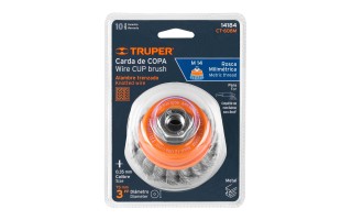 Cepillo de Acero Truper 14184 Copa Trenzado 75mm M14