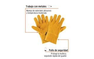 Guantes Uso General Truper 14241 Cuero Carnaza Corto Guantes Uso General Truper 14241 Cuero Carnaza Corto