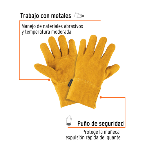 Guantes Uso General Truper 14241 Cuero Carnaza Corto