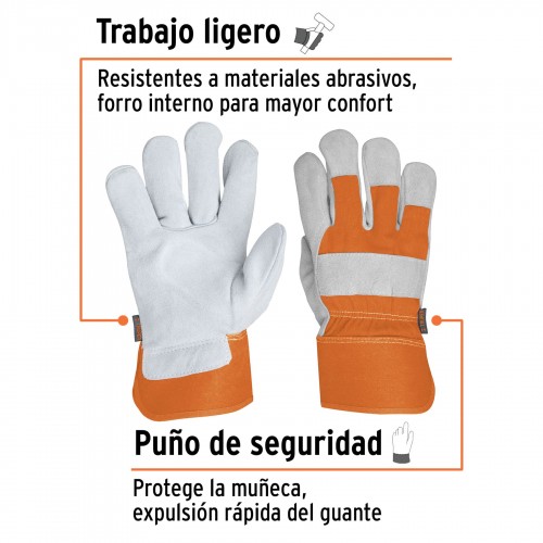 Guantes de Cuero y Loneta Truper 14245 