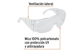 Anteojos de Protección Truper 14252 Transparente