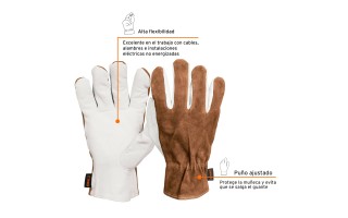 Guantes Uso General Truper 14288 Piel de Cabra y Cuero