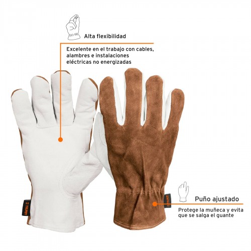 Guantes Uso General Truper 14288 Piel de Cabra y Cuero