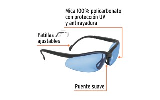 Anteojos de Proteccion Truper 14303 Deportivo Azul