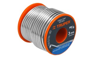 Estaño Truper 14367 95% para Gas 3mm 450g Estaño Truper 14367 95% para Gas 3mm 450g
