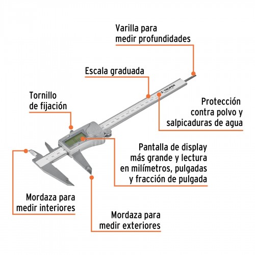 Calibre Truper 14388 Digital 150mm / 6"