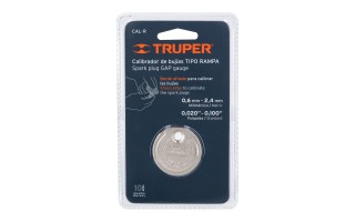 Calibre para Bujías Truper 14398 0,6mm-2,4mm Moneda Calibre para Bujías Truper 14398 0,6mm-2,4mm Moneda