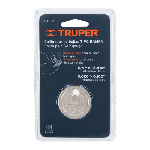 Calibre para Bujías Truper 14398 0,6mm-2,4mm Moneda