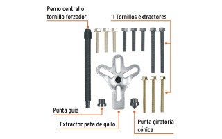 Extractor Tipo Pata de Gallo Truper 14511 15 pzas Extractor Tipo Pata de Gallo Truper 14511 15 pzas
