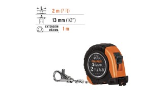 Cinta Métrica Truper 14602 Tipo Llavero 2m Cinta Métrica Truper 14602 Tipo Llavero 2m