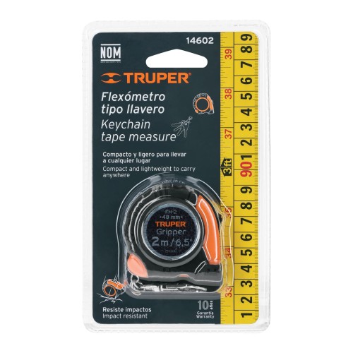 Cinta Métrica Truper 14602 Tipo Llavero 2m