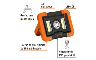 Reflector Truper 14631 1000lm LED Recargable Reflector Truper 14631 1000lm LED Recargable