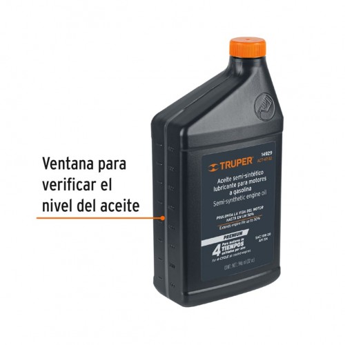 Aceite p/ Motor Truper 14929 4T 32oz Semi-Sintético