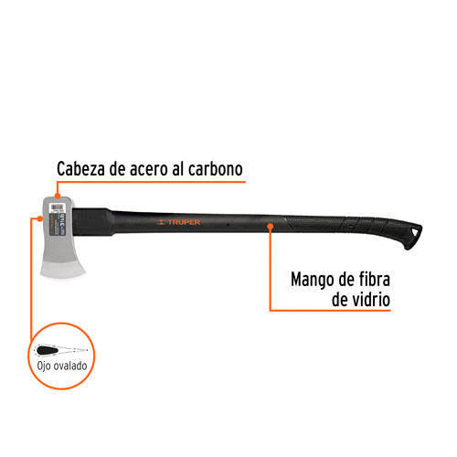 Hacha Truper 14962 Michigan con Mango 34''