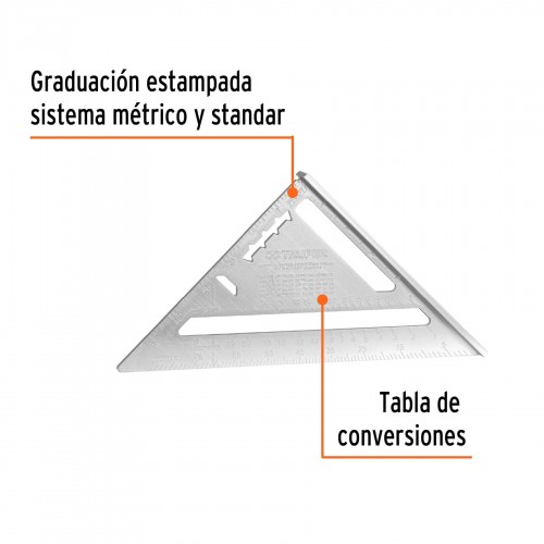 Escuadra de Techista Truper 15131 Aluminio 7"