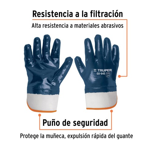 Guantes Algodón Truper 15245 Recubierto c/ Nitrilo