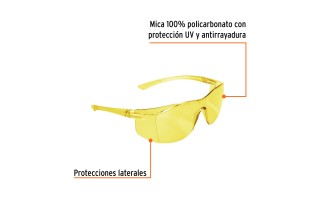 Anteojos de Protección Truper Ultralite 15295 Ámbar Anteojos de Protección Truper Ultralite 15295 Ámbar