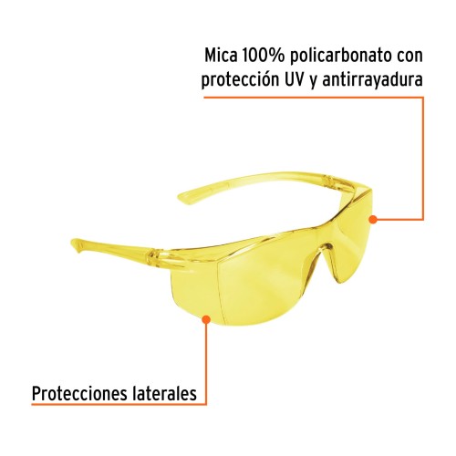 Anteojos de Protección Truper Ultralite 15295 Ámbar