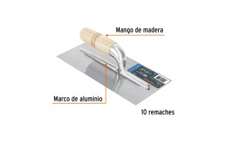 Llana para Acabado Truper 15400 Metal 11x5" Llana para Acabado Truper 15400 Metal 11x5"