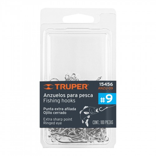 Anzuelos para Pesca Truper 15456 #9 39mm x100u