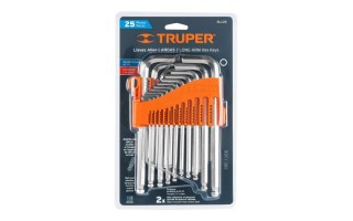 Llaves Hex. Allen Bola Truper 15572 [mm] y [pulg] 25pzs