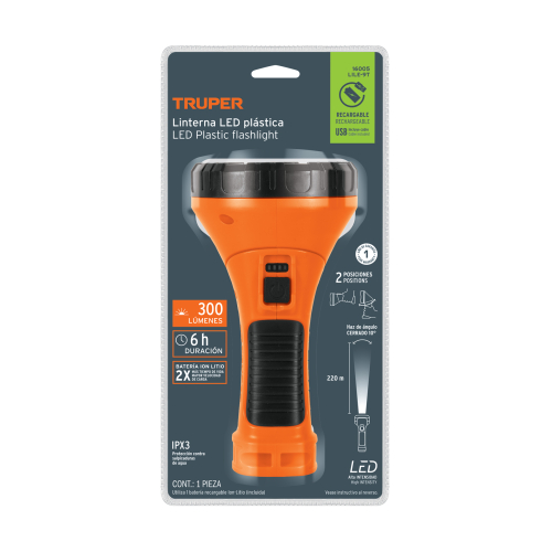 Linterna Recargable Truper 16005 LED 300lm