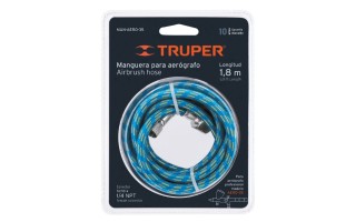 Manguera para Aerógrafo Truper 16022 4mm 1/4 NPT 1,8m Manguera para Aerógrafo Truper 16022 4mm 1/4 NPT 1,8m
