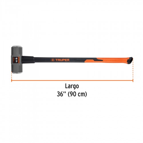 Mazo Truper 16546 Octogonal 16lb (7,2kg) mango Fibra Vidrio