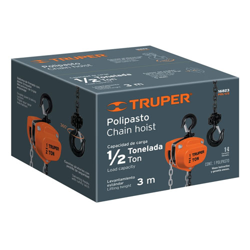 Aparejo Truper 16823 500kg 3m