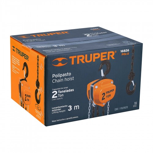 Aparejo Truper 16826 2000kg 3m