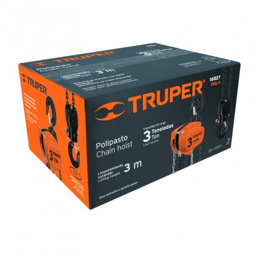 Aparejo Truper 16827 3000kg 3m