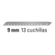 Hojas de Repuesto para Cutter Truper 16962 9mm 10u