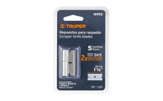 Hojas de Repuesto para Raspador Truper 16952 38mm 5u Hojas de Repuesto para Raspador Truper 16952 38mm 5u
