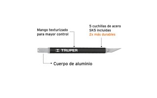 Cutter de Precisión Exacto Truper 16969 5 hojas Cutter de Precisión Exacto Truper 16969 5 hojas