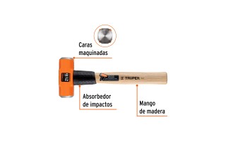 Mazo Truper 17045 Octogonal 1,1kg mango Madera