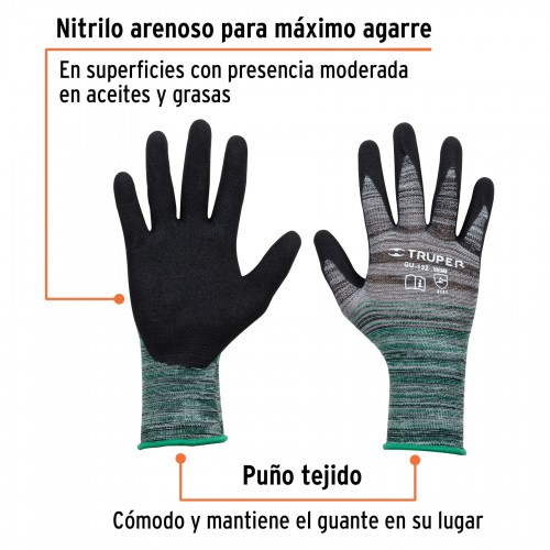 Guantes Truper 17064 Recubierto con Nitrilo M