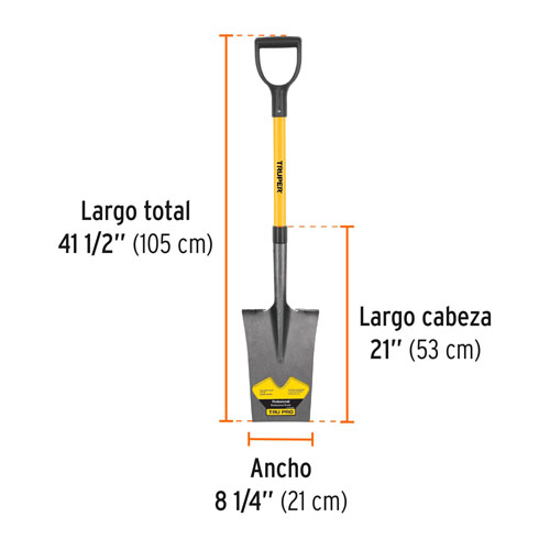 Pala Punta Truper 17152 mango Fibra