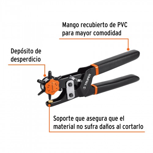 Sacabocados Truper 17340 6 medidas