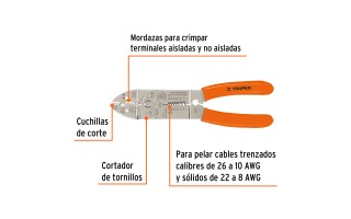 Pinza Pela Cables Truper 17353 9''