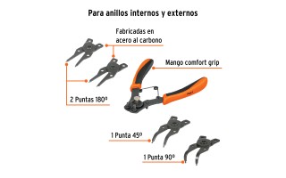 Pinza p/ Seguro Truper 17355 con 4 cabezas Pinza p/ Seguro Truper 17355 con 4 cabezas