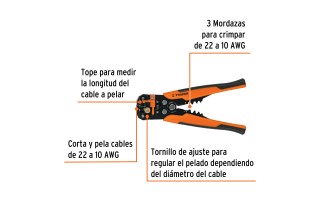Pinza Pela Cables Truper 17360 Automático Pinza Pela Cables Truper 17360 Automático