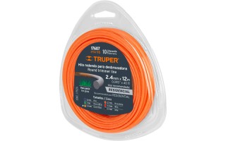 Hilo para Bordeadora Truper 17607 Redondo 2,4mm 12m Hilo para Bordeadora Truper 17607 Redondo 2,4mm 12m