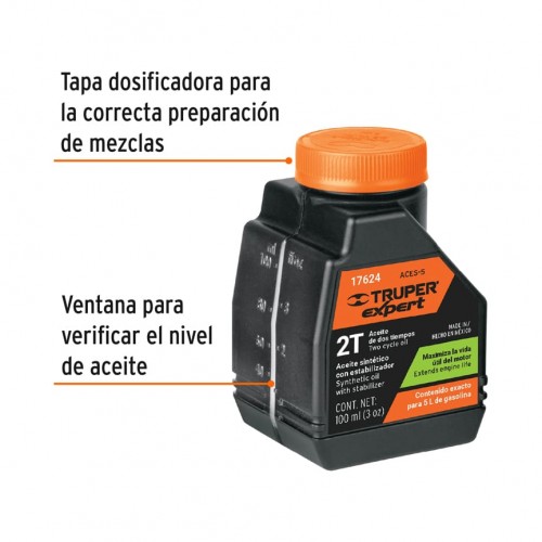 Aceite para Motor Truper Expert 17624 2T 100ml Sintético