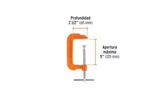 Prensa C Truper 17662 5'' 12,5cm Prensa C Truper 17662 5'' 12,5cm