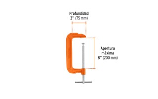 Prensa C Truper 17664 8'' 20cm Prensa C Truper 17664 8'' 20cm