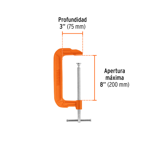 Prensa C Truper 17664 8'' 20cm Prensa C Truper 17664 8'' 20cm