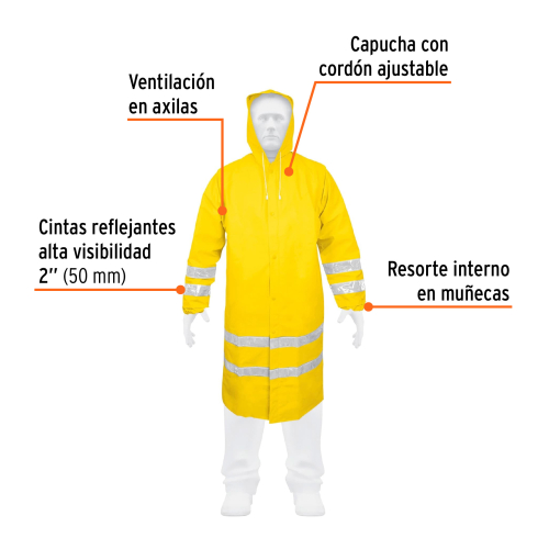 Traje Impermeable Truper 17724 Reflectivo XG PVC