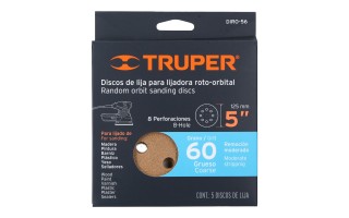 Lijas Circulares Truper 17848 125mm G60 c/ Velcro x5u