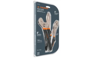 Pinzas Universal y de Mecánico y Llave Ajustable 8''