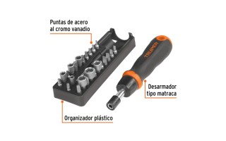 Destornillador Cricket Truper 18222 con 24 puntas Destornillador Cricket Truper 18222 con 24 puntas